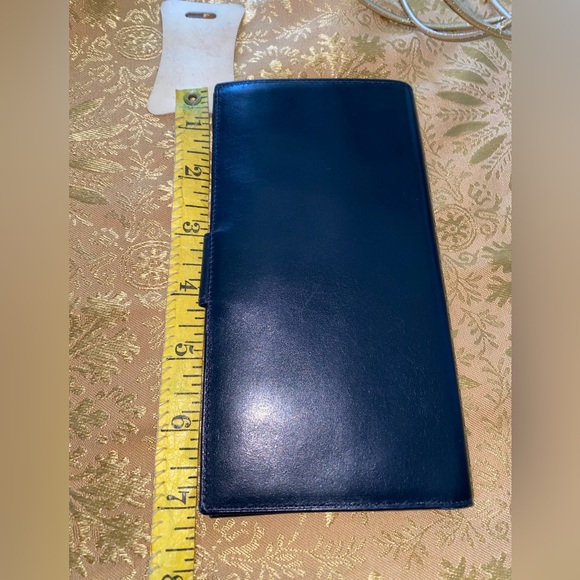 💯AUTHENTIC CELINE TRIOMPHE NAVY BLUE CALF SKIN LEATHER LONG BI-FOLD WALLET - Picture 14 of 15